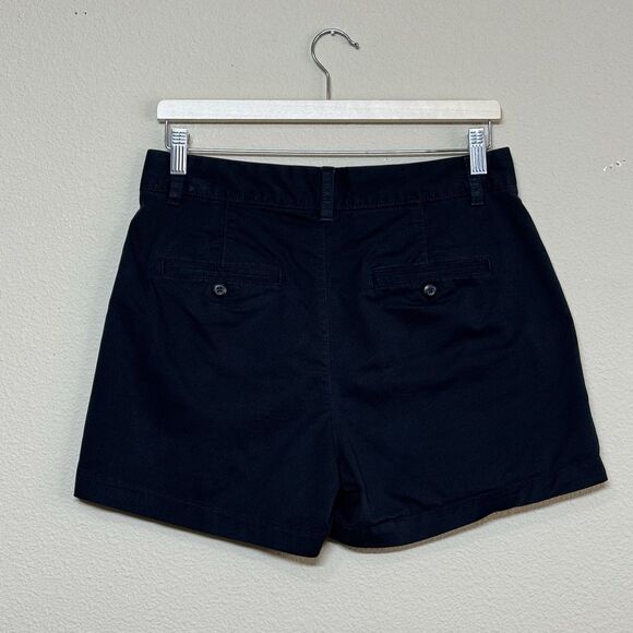 Gap Short women 6 tall khaki flat front cotton blend black - Picture 2 of 14